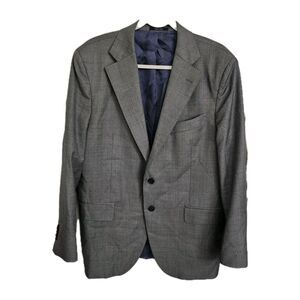 SUITSUPPLY Blazer Mens 44R Gray Hartford Intl. Pure Wool E.Thomas Fabric Coat